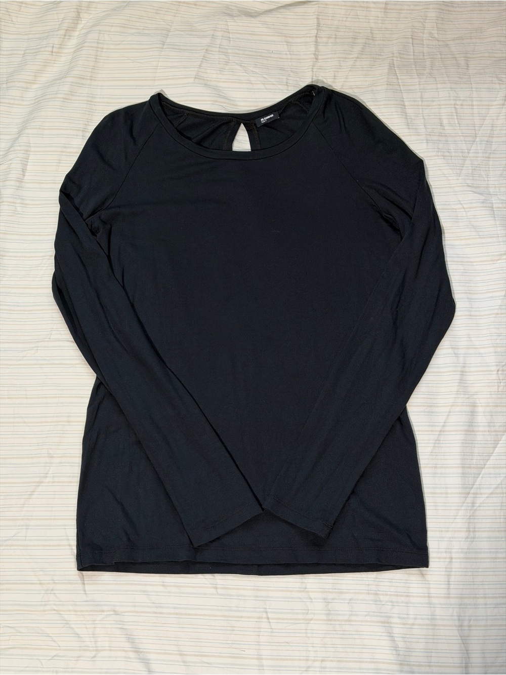 Jil sander Navy Blue cut out open shirt size small